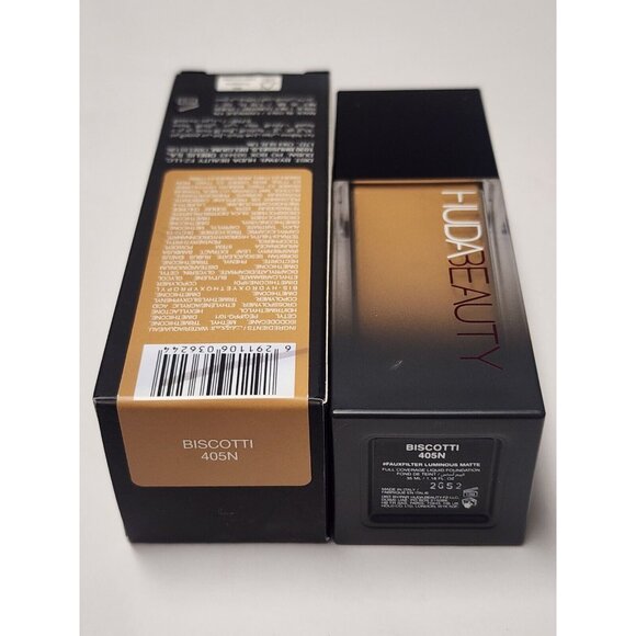 Huda Beauty #FAUXFILTER Luminous Matte Liquid Foundation 405N Biscotti - Picture 2 of 2